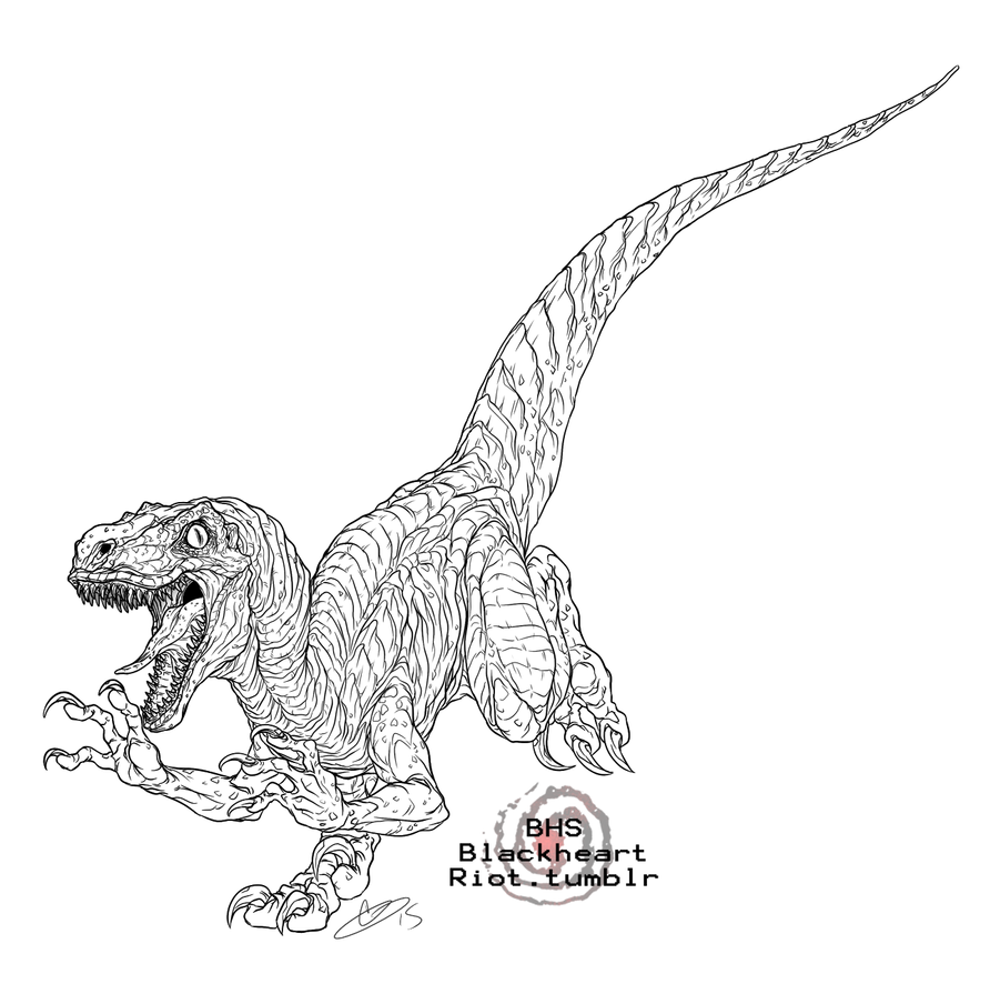 Jurassic World Countdown: Velociraptor by BlackHeartSpiral on DeviantArt