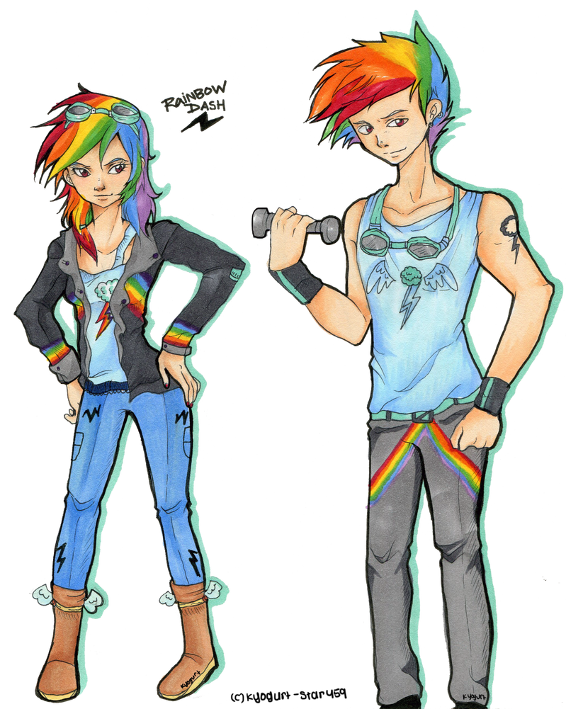 Mlp Rainbow Dash And Rainbow Blitz By Kyogurt Star459 On