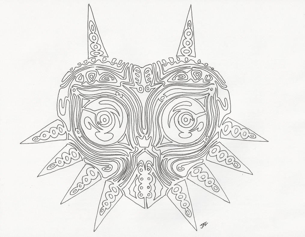 majoras mask coloring pages deku link - photo #21