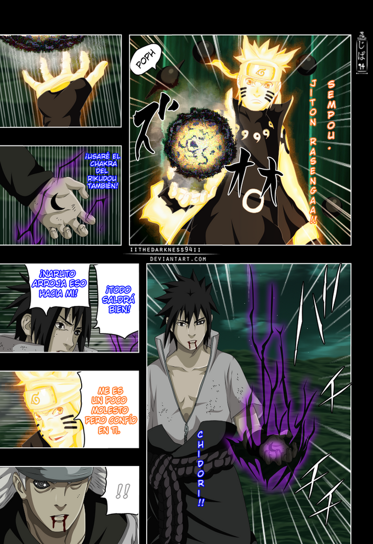 Naruto 674 Naruto And Sasuke Vs Madara