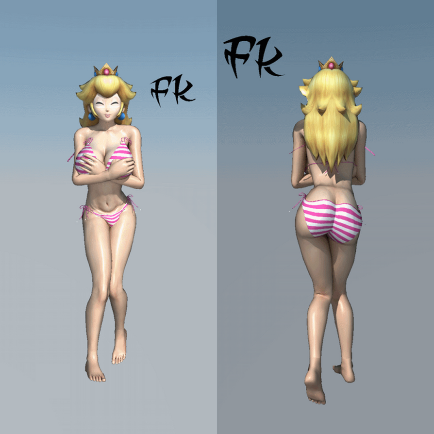 Princess Peach Gif Fk Accident Bikini Has Broken By Fk-A -8305