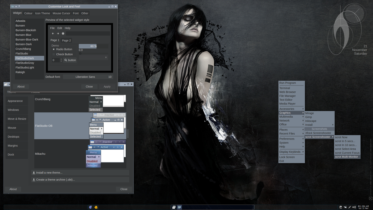 BunsenLabs+FlatStudio Screenshot by capn-damo