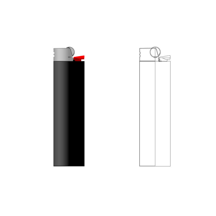 bic lighter free vector eps by mtyf