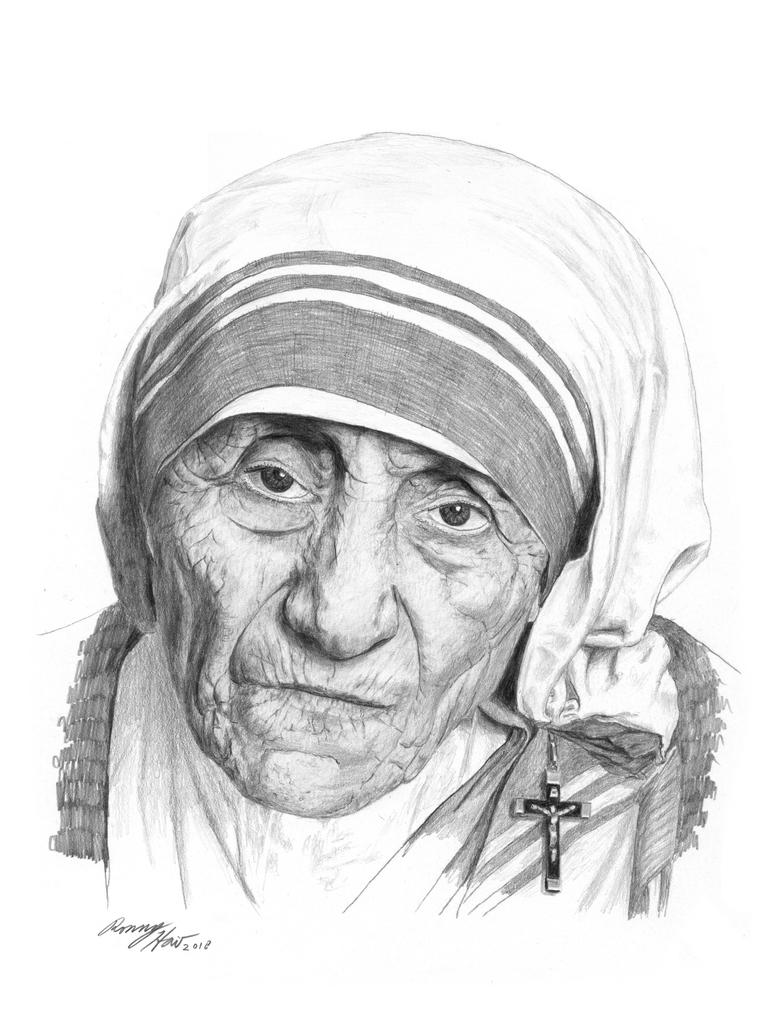 Mother Teresa by hartr on DeviantArt